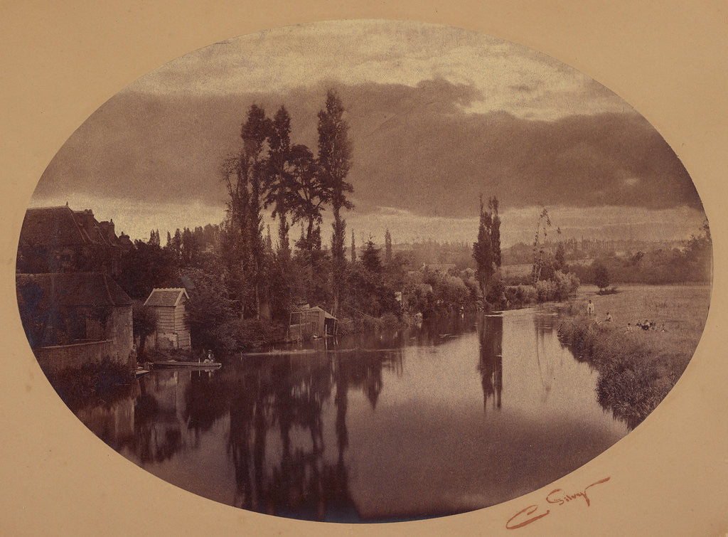 Detail of River Scene, France by Camille Silvy