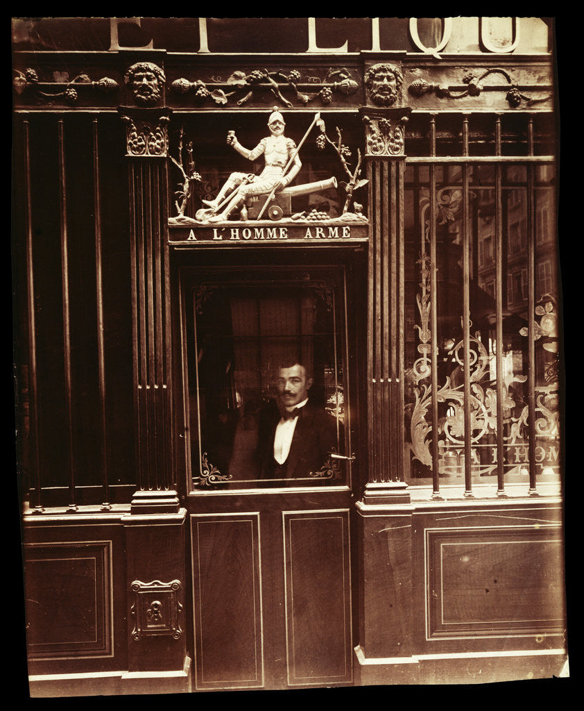 Detail of 25, Rue des Blancs Manteaux (Café, rue des Blancs Manteaux) by Eugène Atget