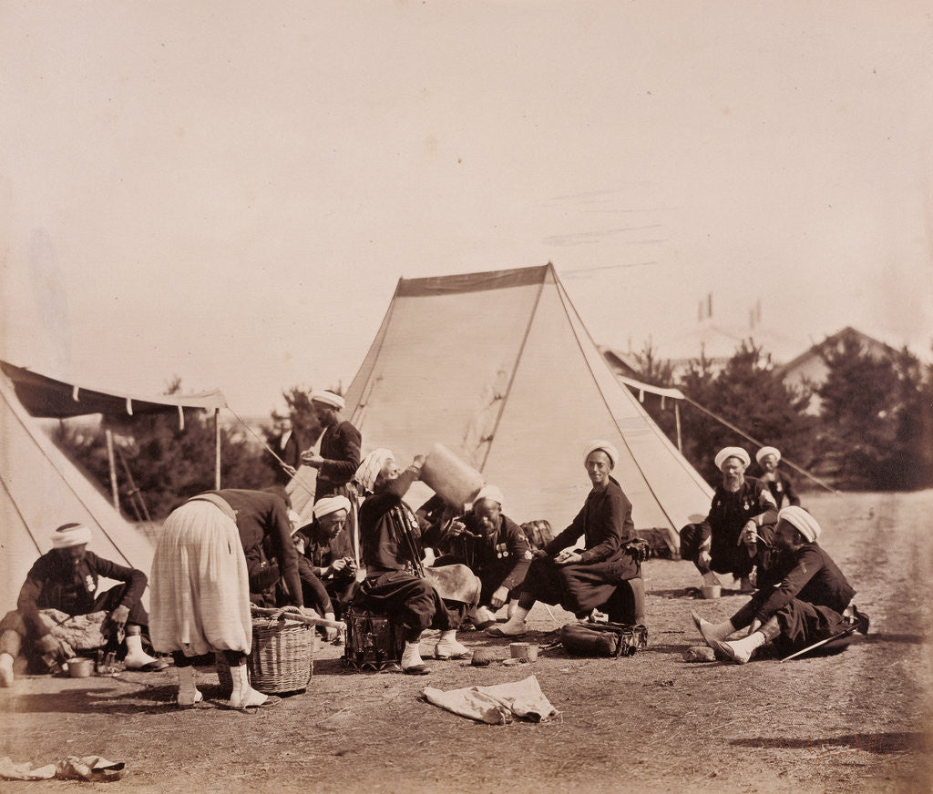 Detail of Zouaves' Meal by Gustave Le Gray