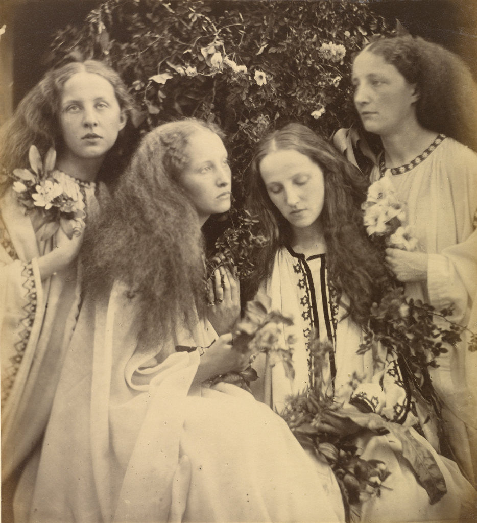 Detail of The Rosebud Garden of Girls by Julia Margaret Cameron
