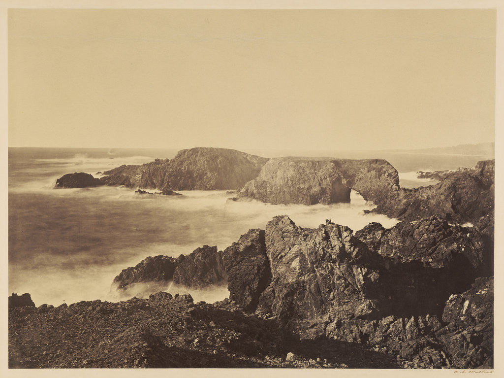 Detail of Coast View off Mendocino by Carleton Watkins