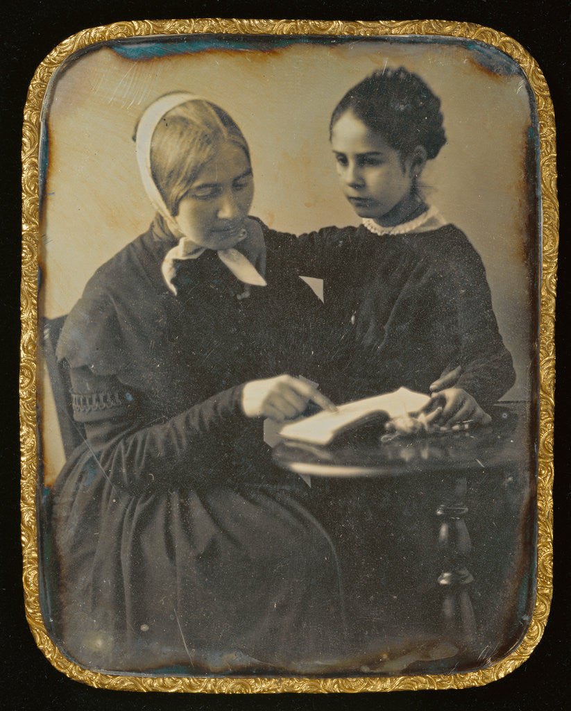 Detail of Woman Reading to a Girl by Anonymous