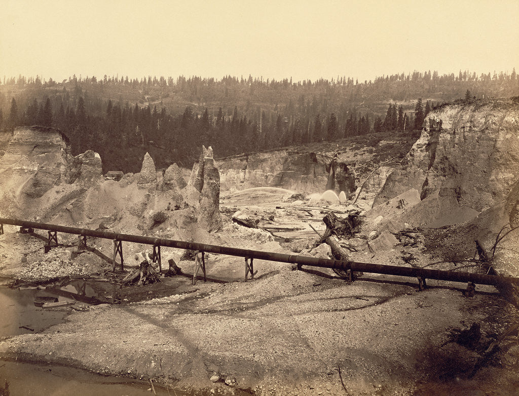 Detail of Malakoff Diggings, North Bloomfield, Nevada County, California by Carleton Watkins