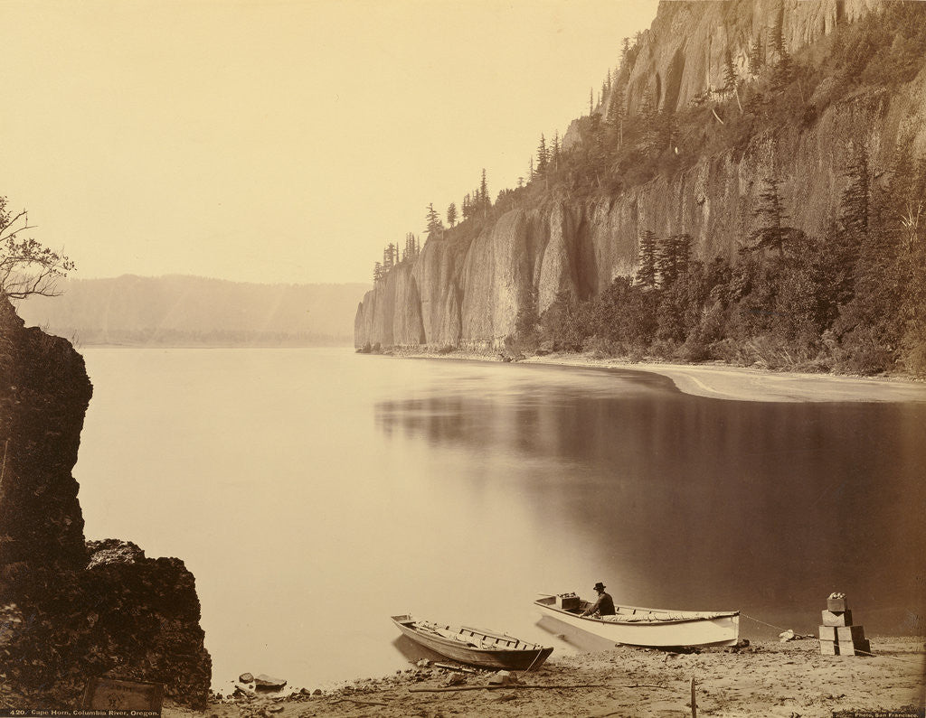 Detail of Cape Horn, Columbia River, Oregon by Carleton Watkins