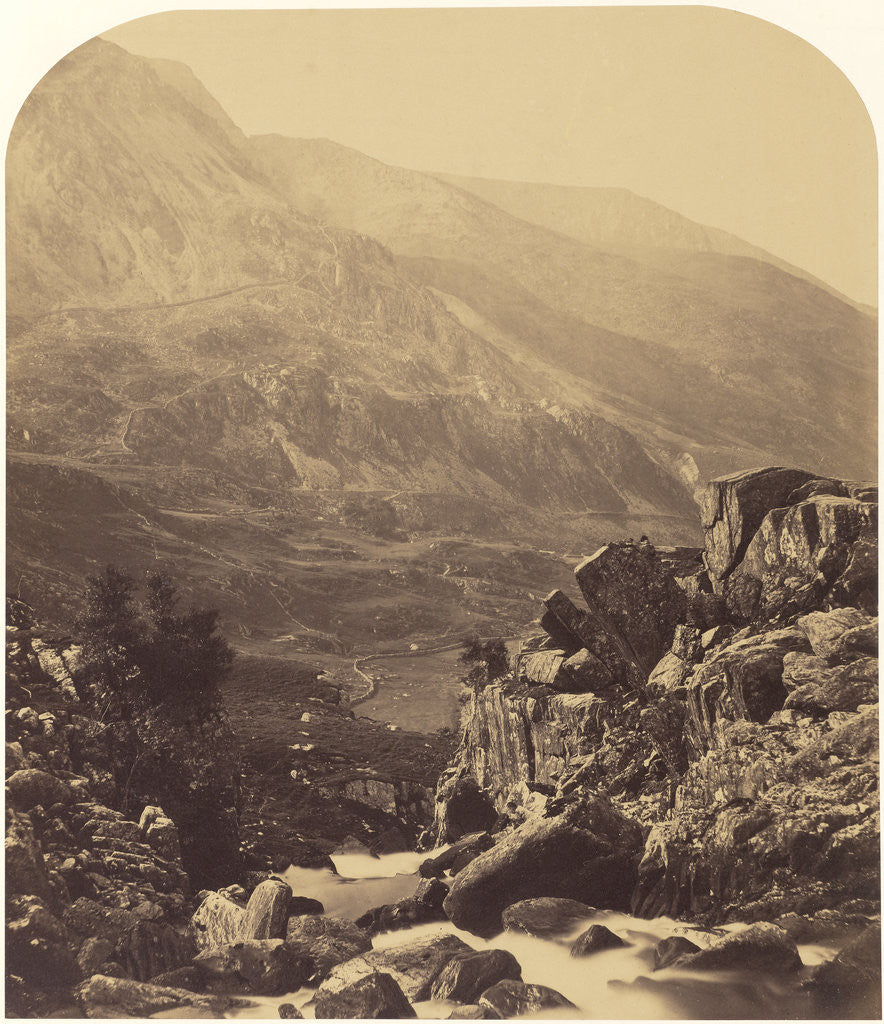 Detail of View from Ogwen Falls into Nan Francon by Roger Fenton