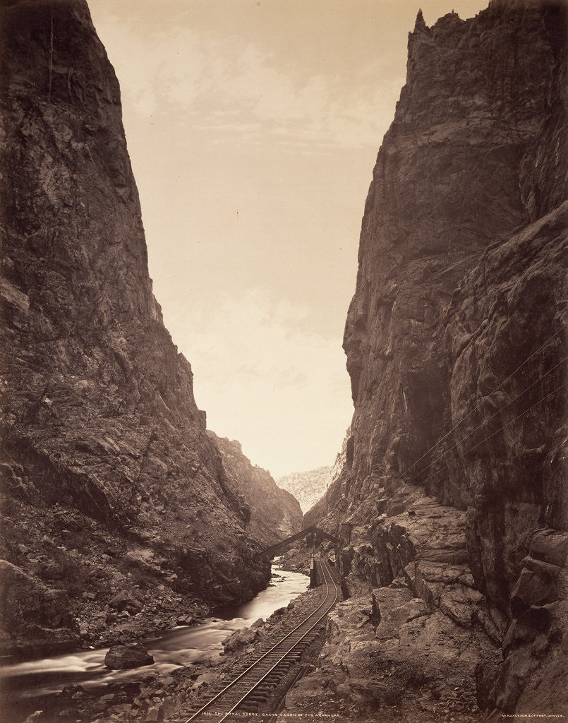 Detail of The Royal Gorge, Grand Cañon of the Arkansas by William Henry Jackson