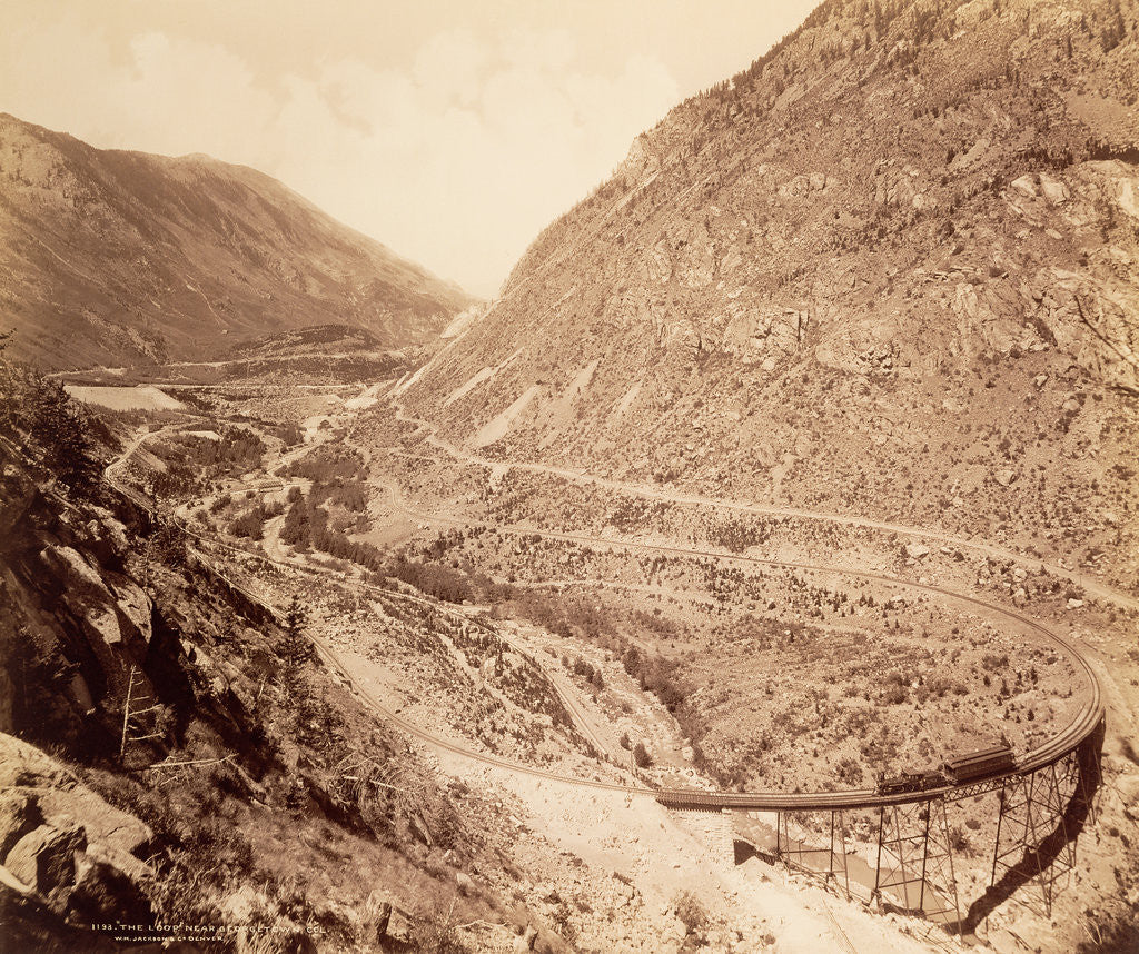 Detail of The Loop near Georgetown, Colorado by William Henry Jackson