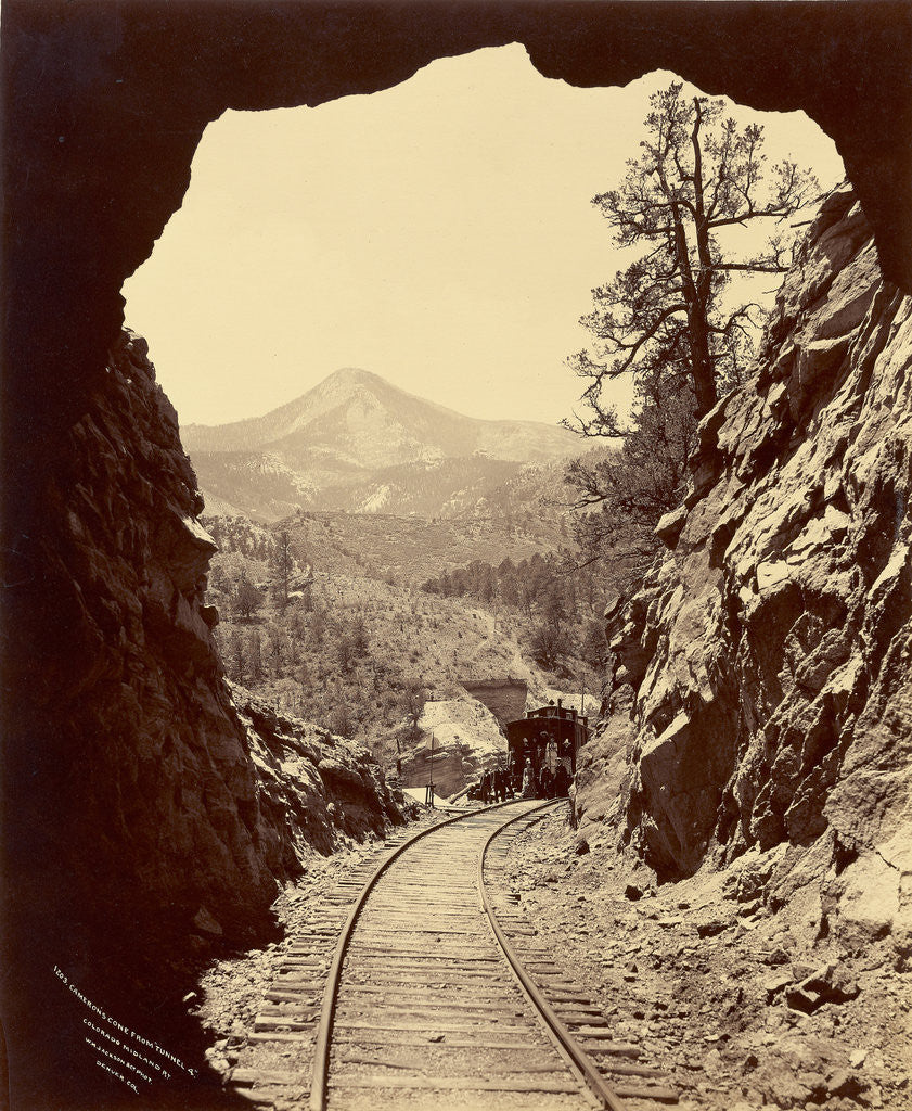 Detail of Cameron's Cone from Tunnel 4, Colorado Midland Railway by William Henry Jackson