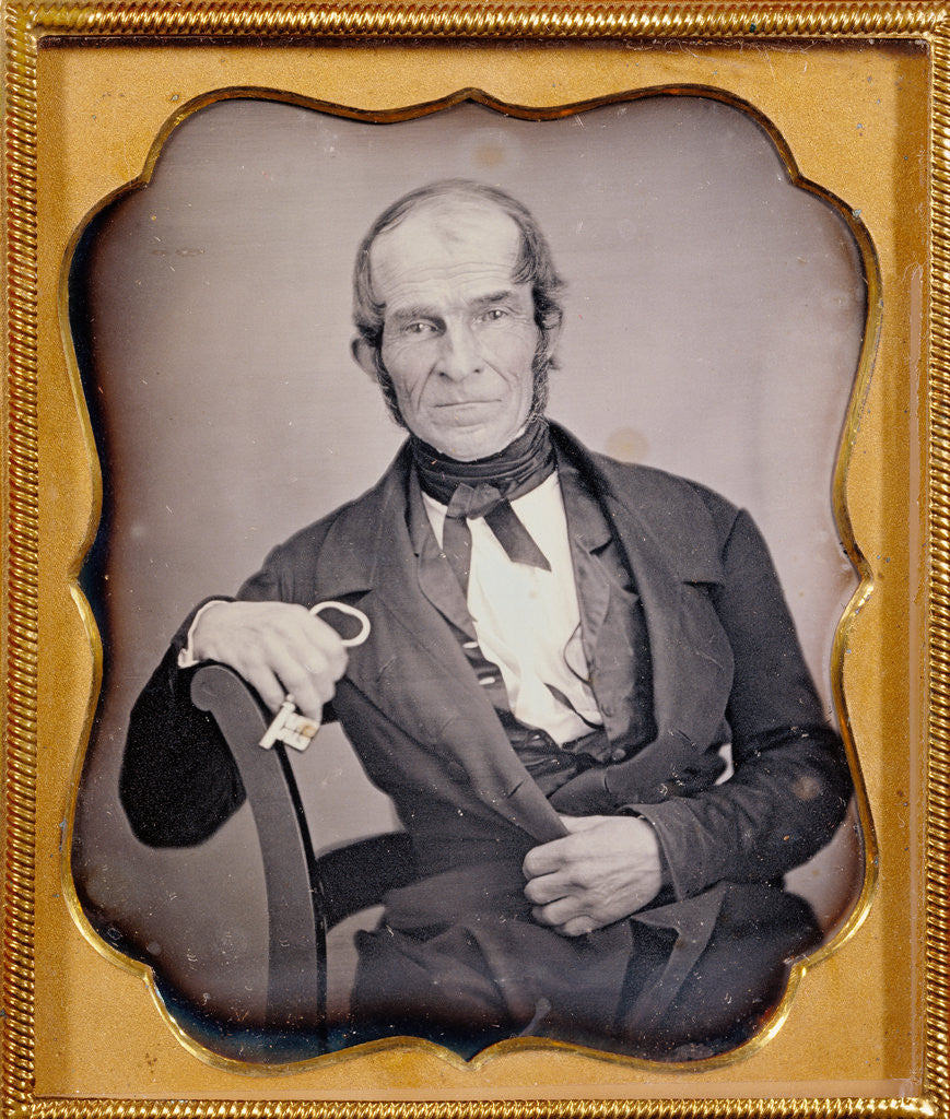 Detail of Portrait of a Seated Man Holding a Key by Anonymous