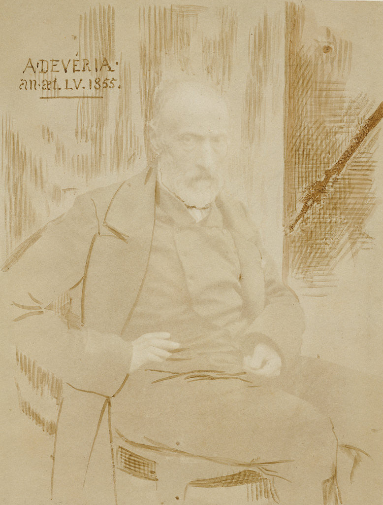 Detail of Portrait or self-portrait of Achille Devéria by Achille Devéria