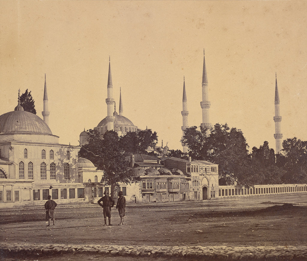 Detail of Sultan Ahmed's Mosque by Felice Beato