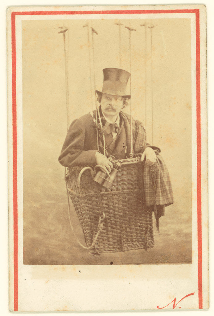 Detail of Felix Nadar in Gondola of a Balloon by Nadar [Gaspard Félix Tournachon]