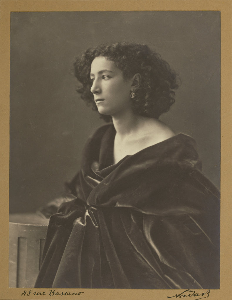 Detail of Sarah Bernhardt by Nadar [Gaspard Félix Tournachon]