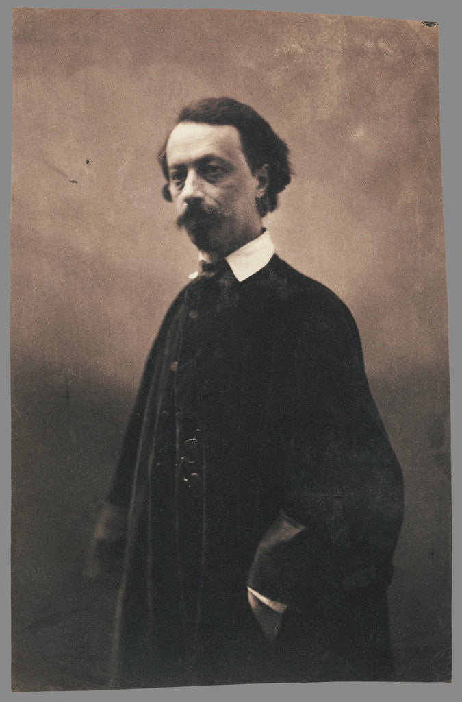 Detail of M. Jules de Prémaray, courrier des theatres (theatre messenger) by Nadar [Gaspard Félix Tournachon]