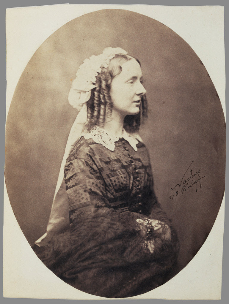 Detail of Mme E.M. Labiche (Adèle Hubert) by Nadar [Gaspard Félix Tournachon]