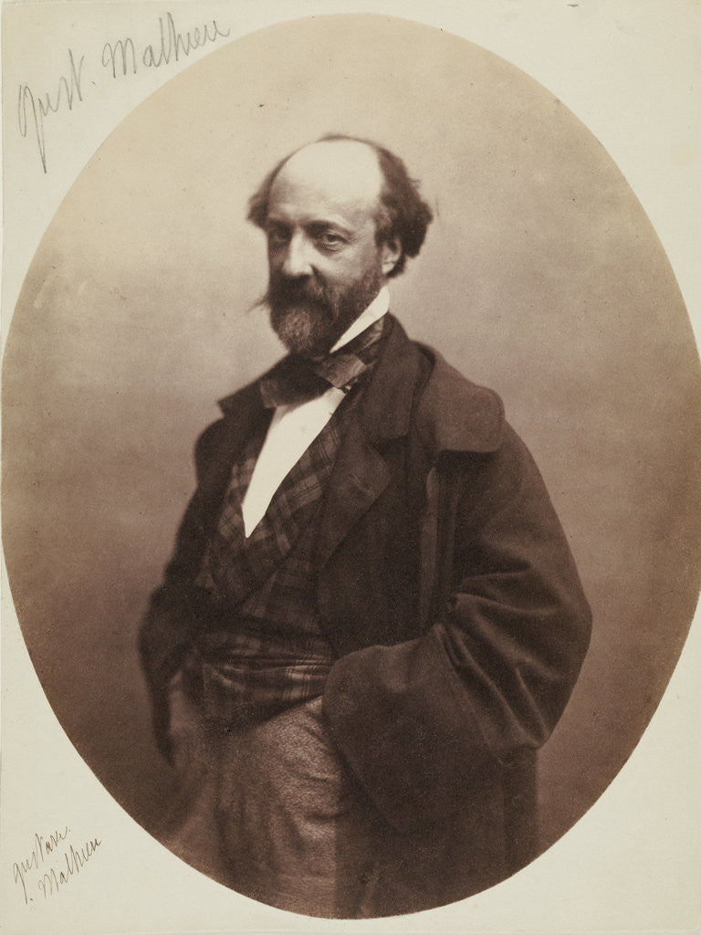 Detail of Gustave Mathieu by Nadar [Gaspard Félix Tournachon]