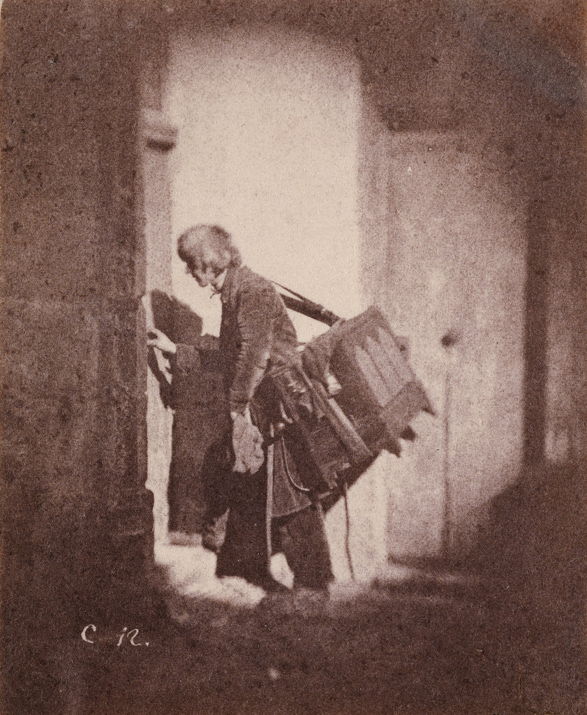 Detail of Organ Grinder at 21, quai Bourbon, Ile Saint-Louis, Paris by Charles Nègre