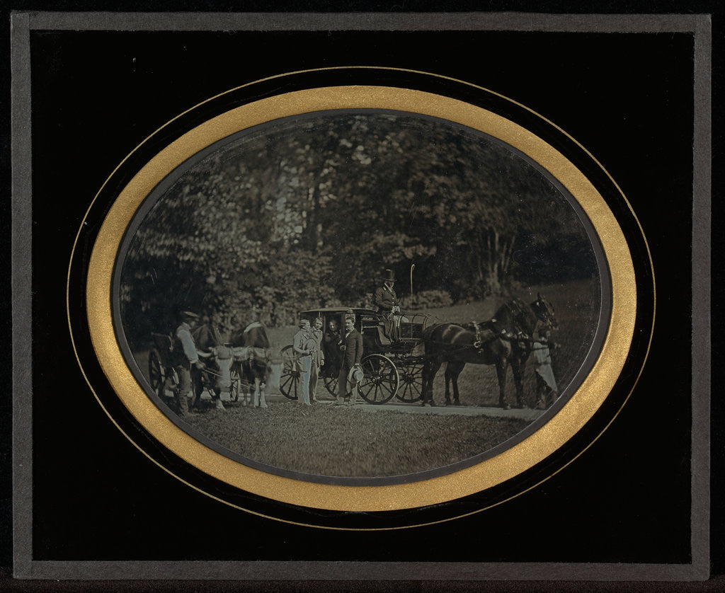 Detail of Roadside Scene by Jean-Gabriel Eynard
