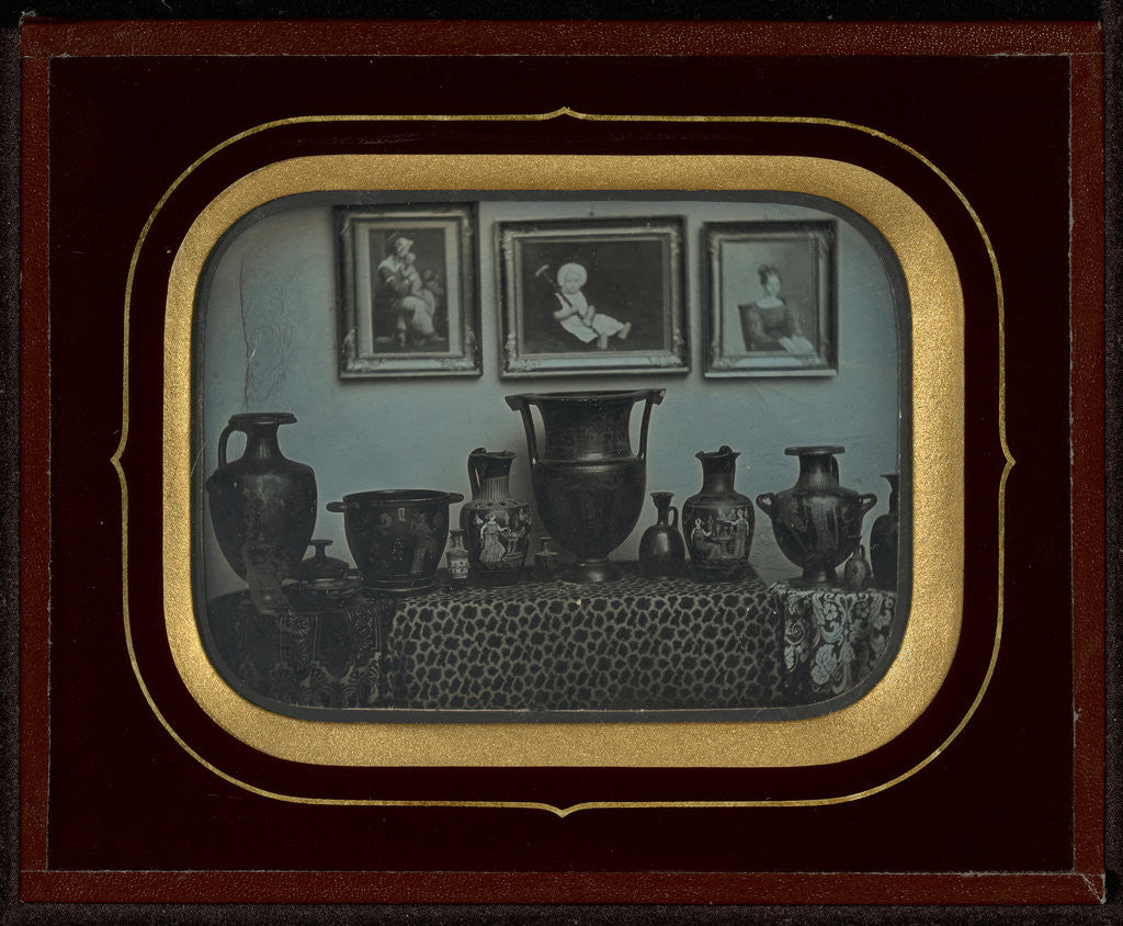 Detail of Still Life of Greek Vases and Three Paintings by Jean-Gabriel Eynard