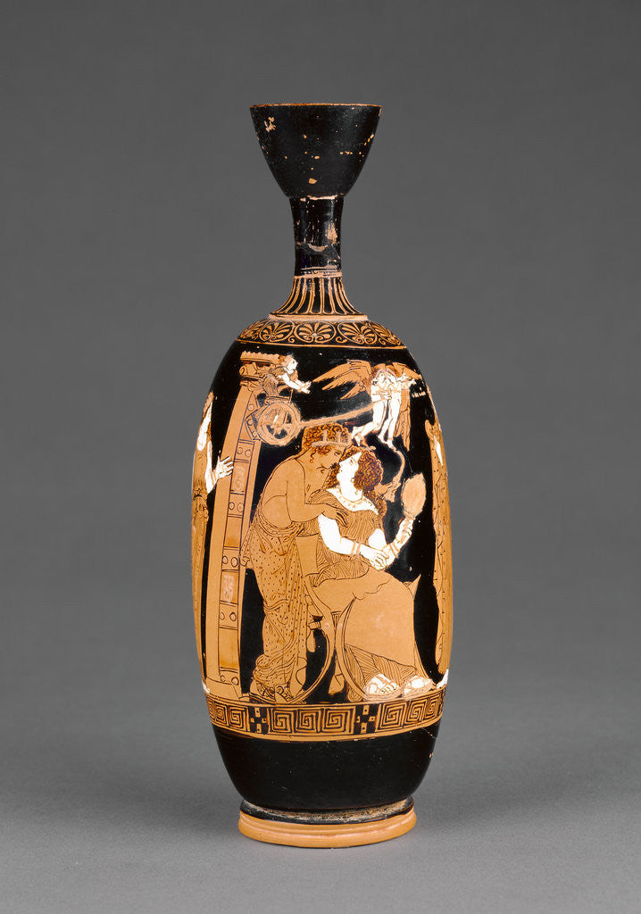 Detail of Attic Red-Figure Lekythos by Painter of the Frankfort Acorn
