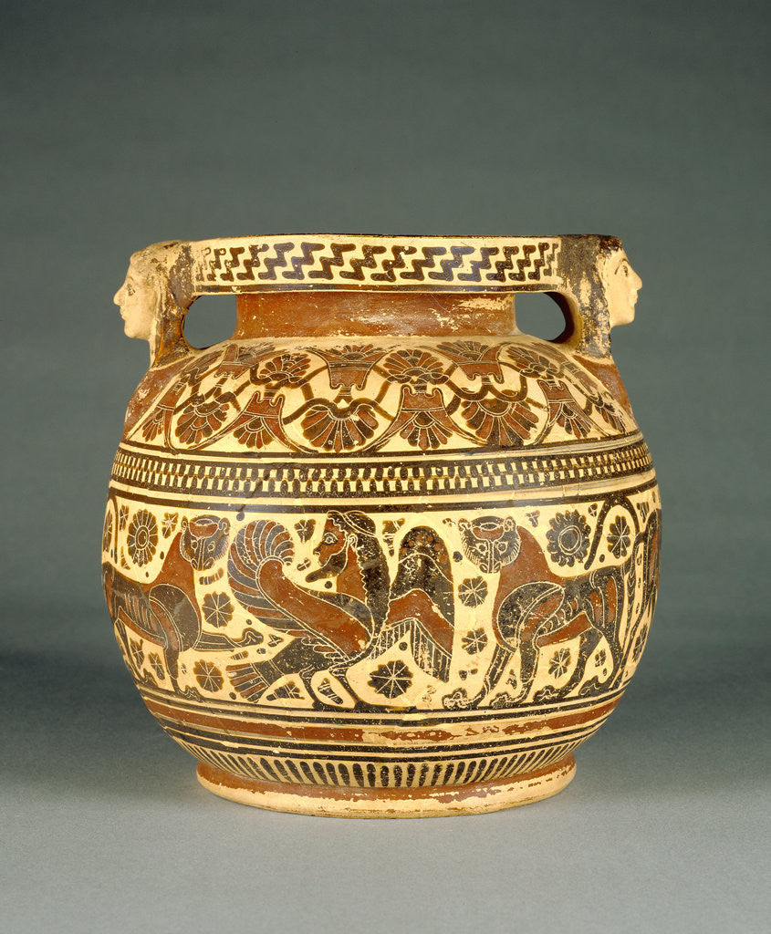 Detail of Corinthian Round-Bodied Pyxis by Anonymous