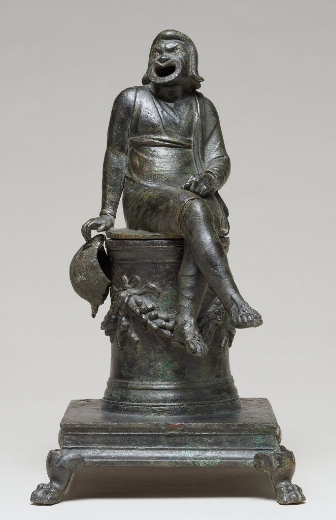 Detail of Thymiaterion in the Form of a Comic Actor Seated on an Altar and a Separate Theatrical Wig by Anonymous