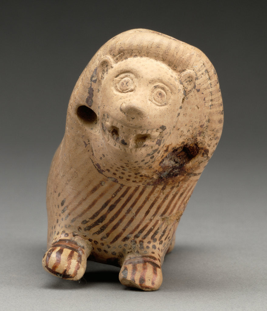 Detail of Rattle in the Shape of a Recumbent Lion by Anonymous