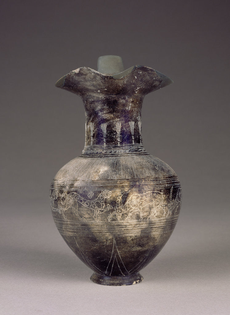 Detail of Bucchero Trefoil Oinochoe by Anonymous