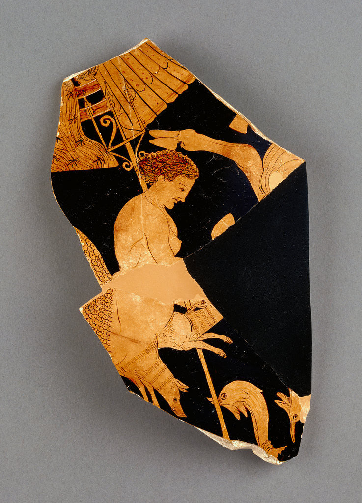 Detail of Fragment of an Apulian Red-Figure Bell Krater by Black Fury Group