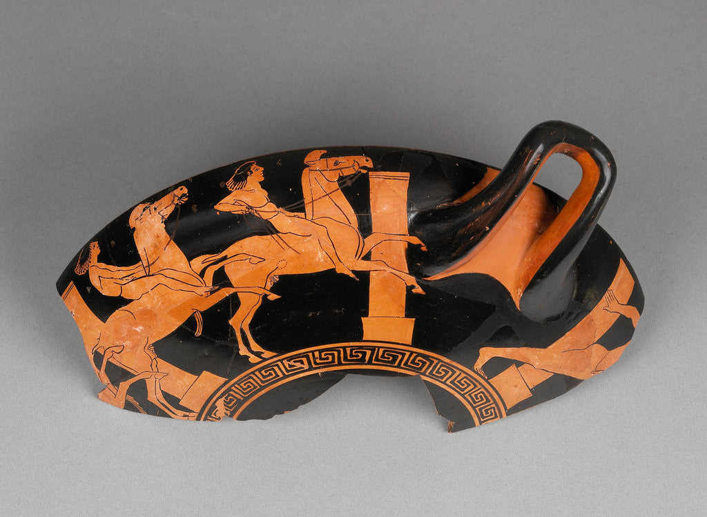 Detail of Attic Red-Figure Cup Type B Fragment by Proto-Panaitian Group
