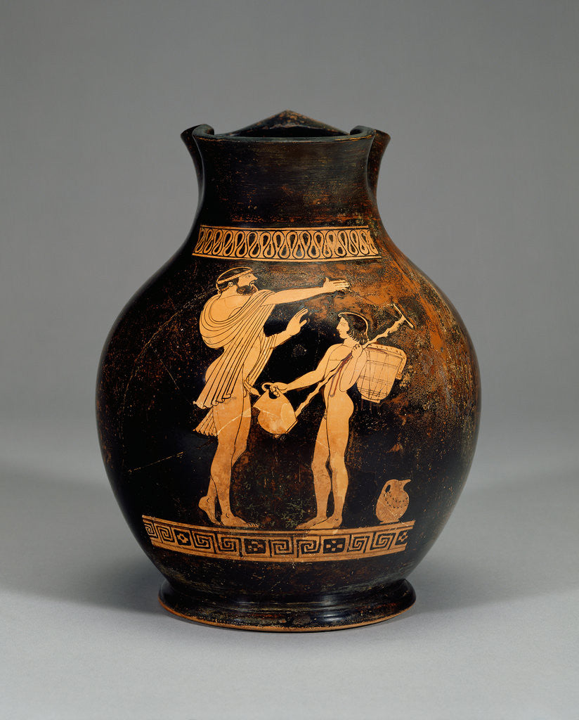Detail of Attic Red-Figure Oinochoe, Shape 3 (Chous) by Oionokles Painter