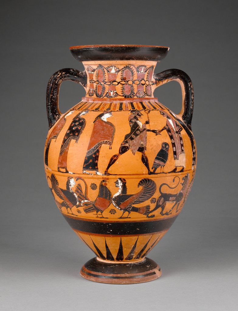 Detail of Euboean Black-Figure Neck Amphora by Anonymous