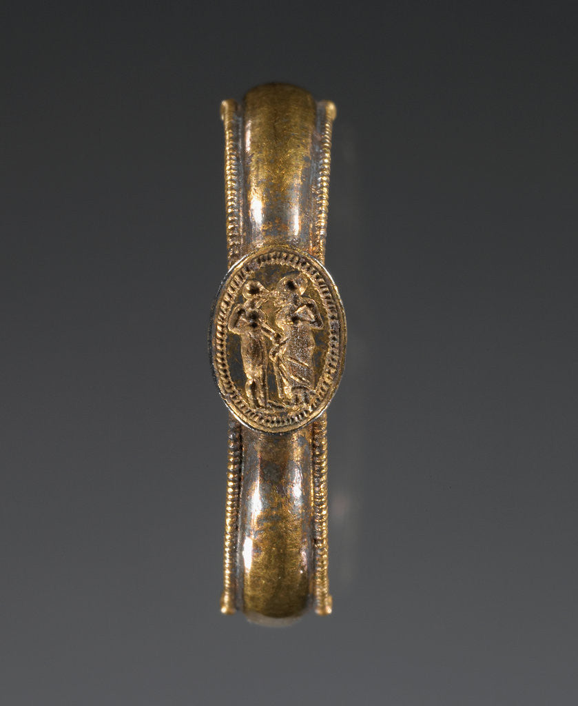 Detail of Ring with oval bezel by Anonymous