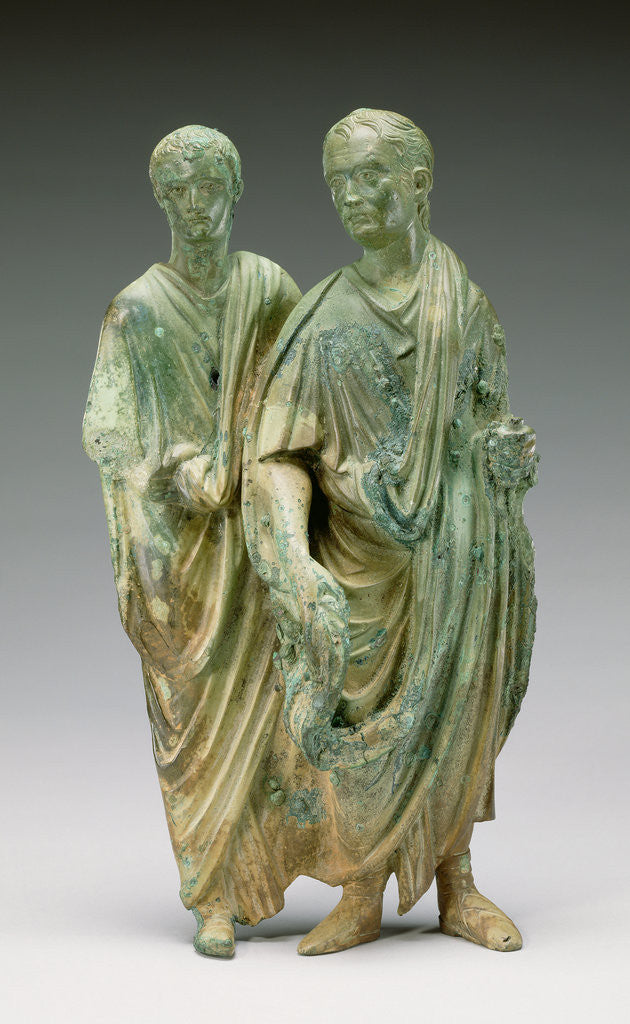 Detail of Relief Fragment of Two Men by Anonymous