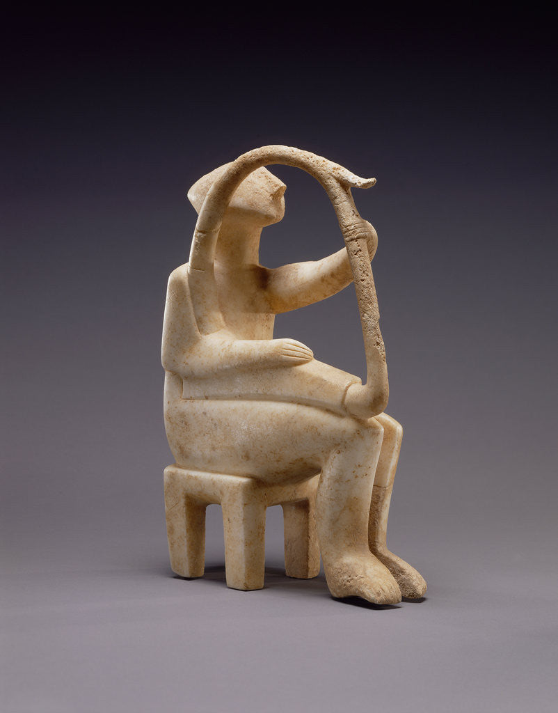 Detail of Male Harp Player of the Early Spedos type by Anonymous