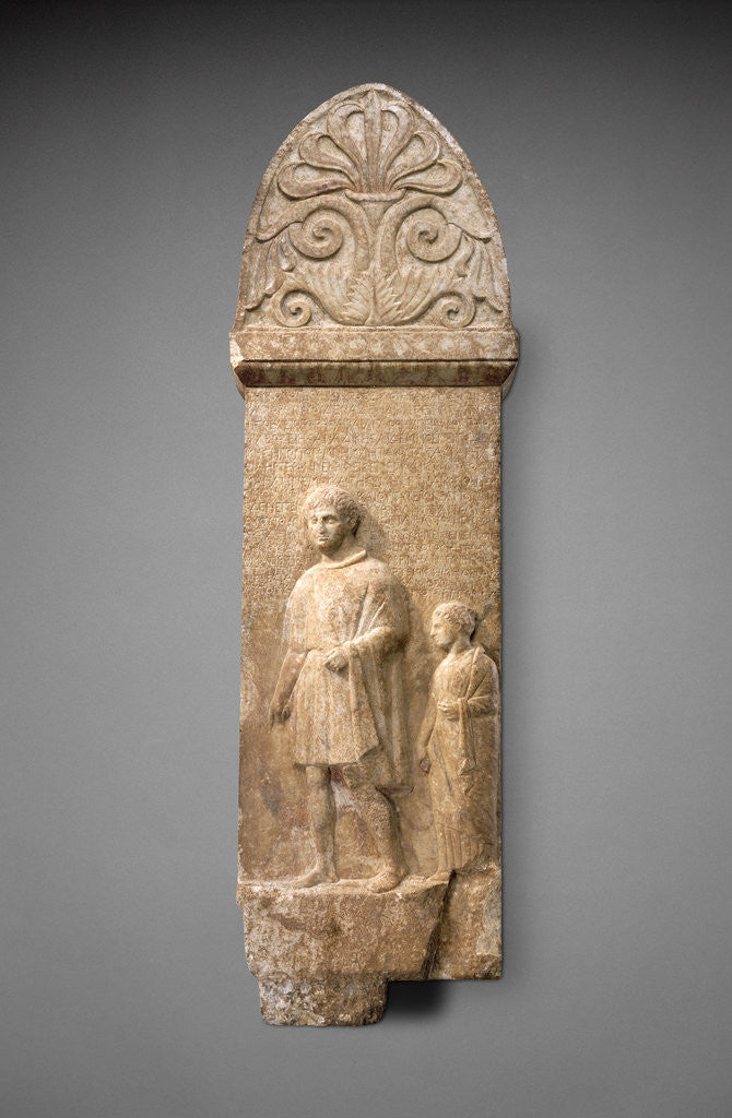 Detail of Grave Stele of Poseides by Anonymous