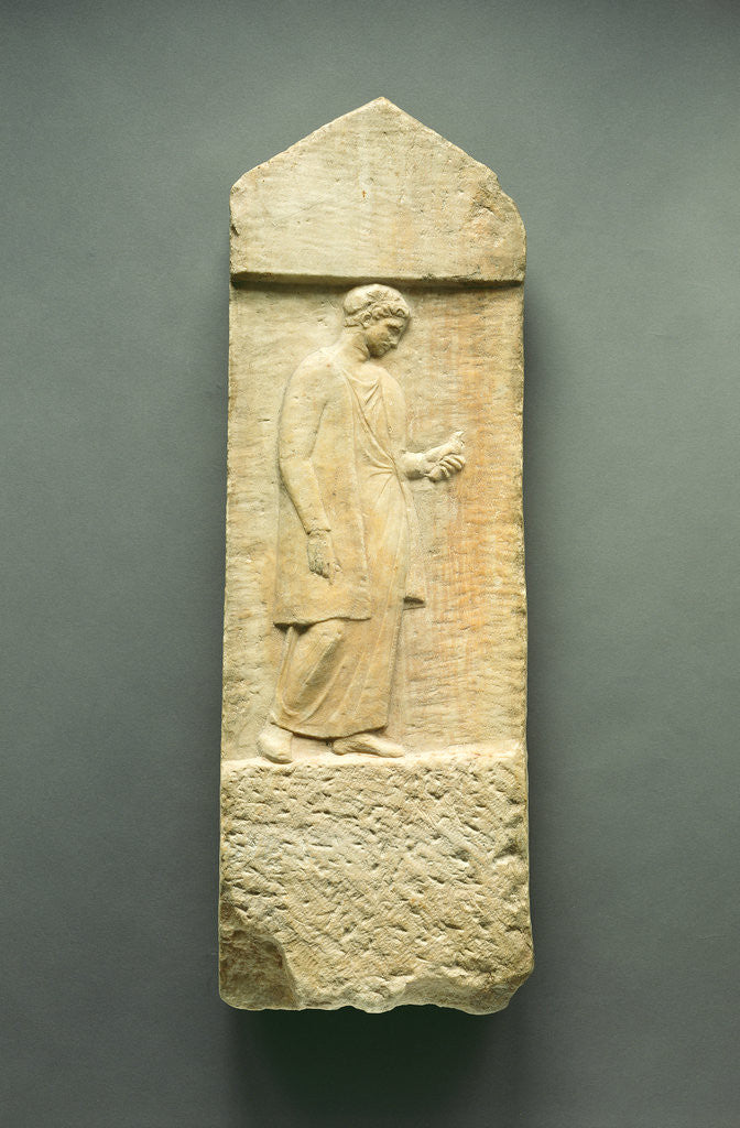 Detail of Grave Stele of Myttion by Anonymous