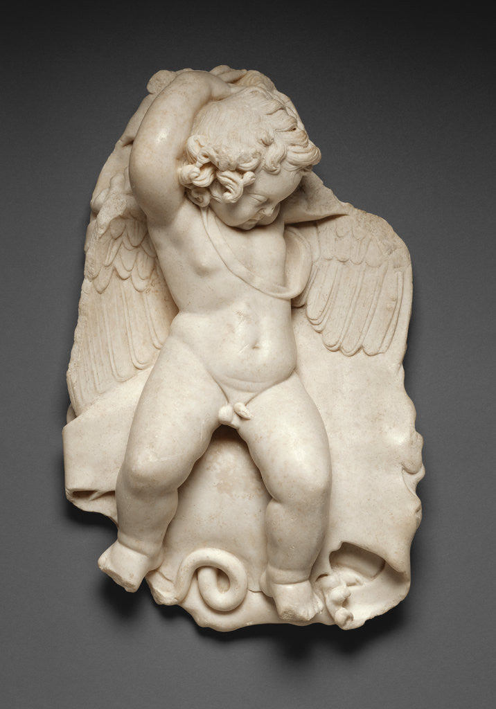 Detail of Statuette of a Sleeping Cupid by Anonymous