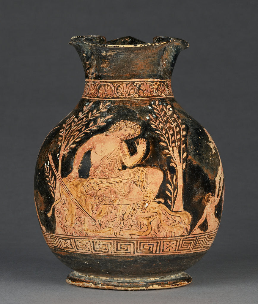 Detail of Apulian Red-Figure Chous (Shape 3) by near the Black Fury Group