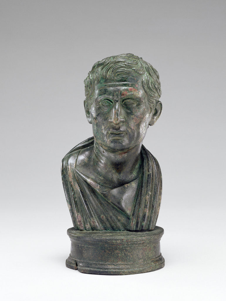 Detail of Portrait Bust of Menander by Anonymous