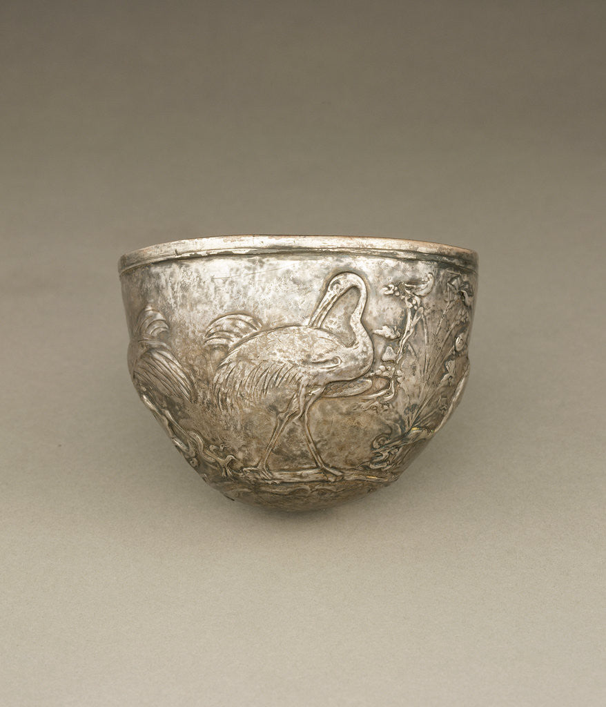 Detail of Bowl with Cranes by Anonymous