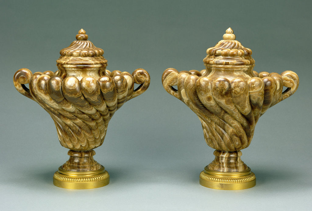 Detail of Pair of Lidded Vases by Anonymous
