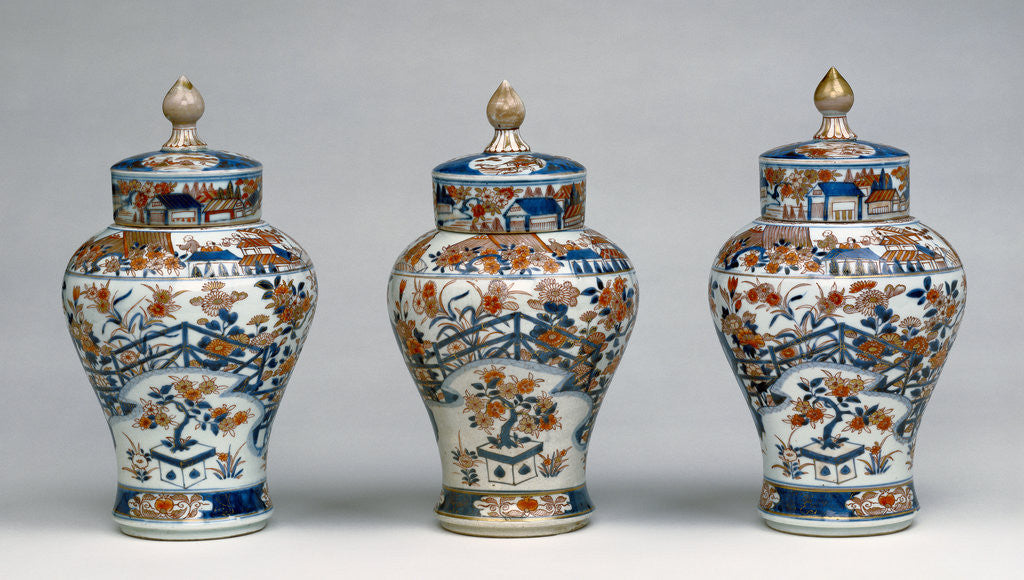 Detail of Garniture of Three Vases by Anonymous