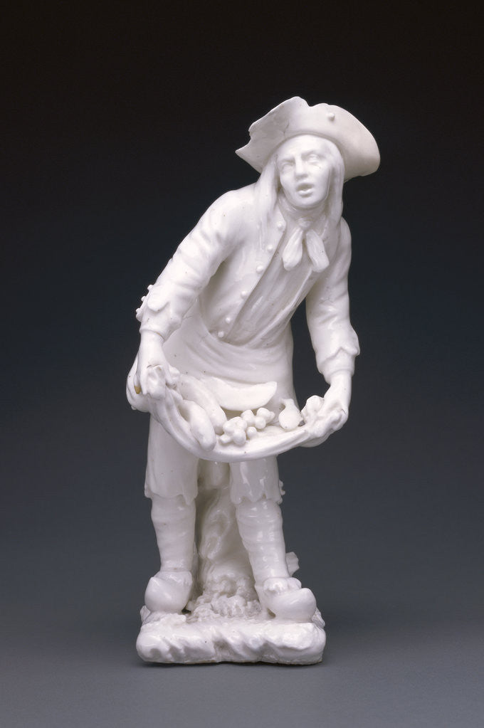 Detail of Figure of a Street Vendor by Mennecy Porcelain Manufactory