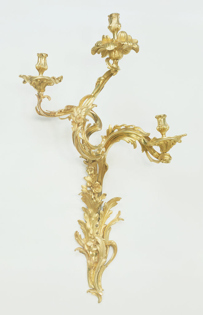 Detail of Four Wall Lights by Jacques Caffieri