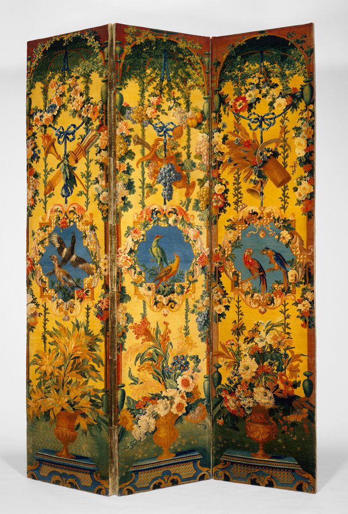 Detail of One pair of Screens by Savonnerie Manufactory