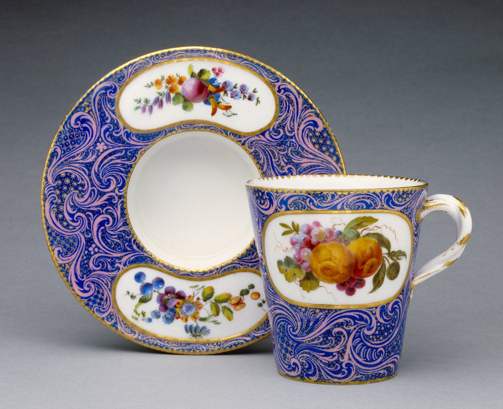 Detail of Cup and Saucer (gobelet et soucoupe enfoncé, première grandeur) by Sèvres Manufactory