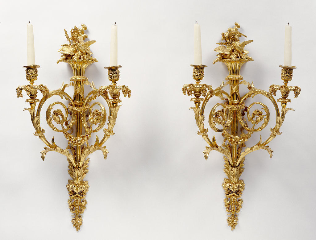 Detail of Pair of Wall Lights by Pierre-François Feuchère