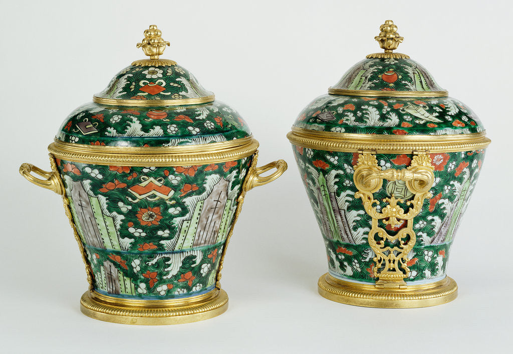 Detail of Pair of Lidded Vases by Anonymous
