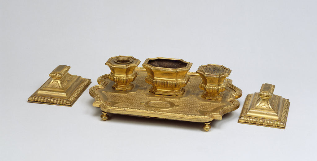 Detail of Inkstand and Paperweights by Anonymous
